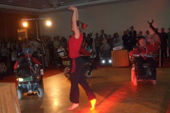 Dance by rehabilitation robot users in ICORR2007